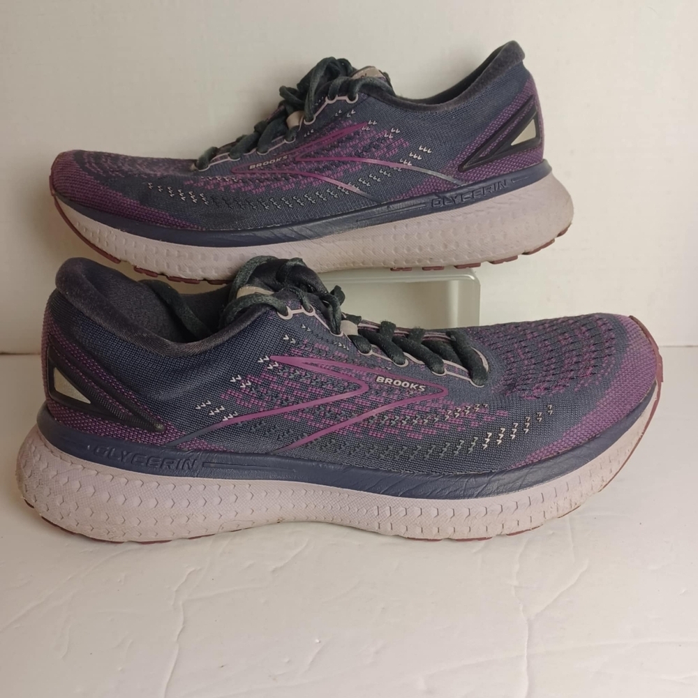 Brooks Glycerin 19 Women Size 8 B Purple Running Shoes Sneakers Comfort *READ*